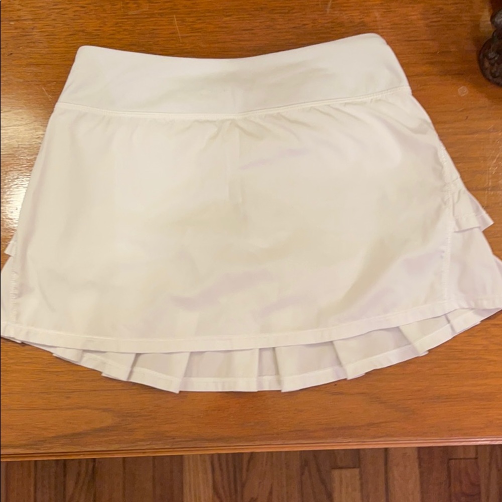 White tennis skirt